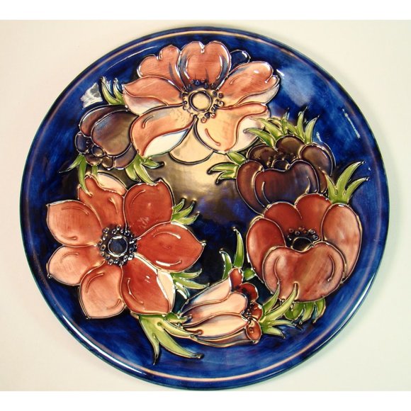Walter Moorcroft Anemone Pattern Plate - Picture 3 of 16